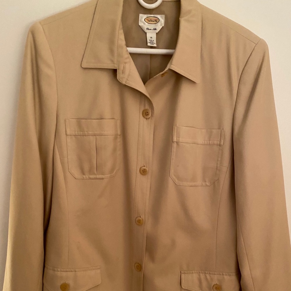 Tan silk jacket